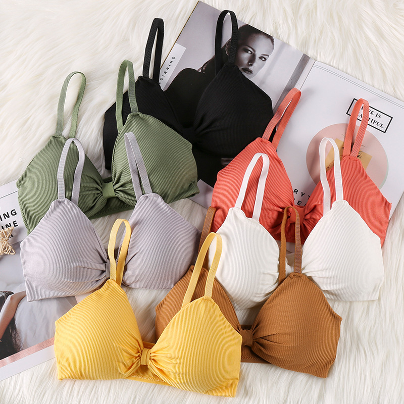 Bralette Triangle Set - Seksowny sportowy biustonosz damski, bezszwowy bralet,