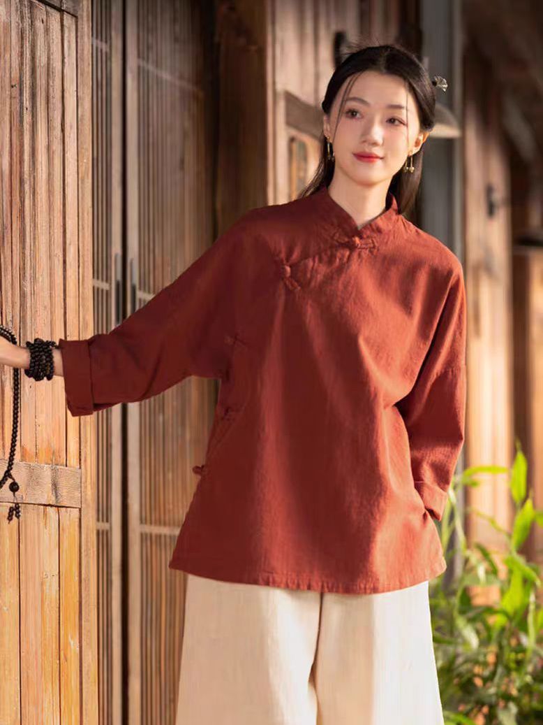 Nowy chiński styl, luźny zesta – Linen Pant Wide recenzja i cena